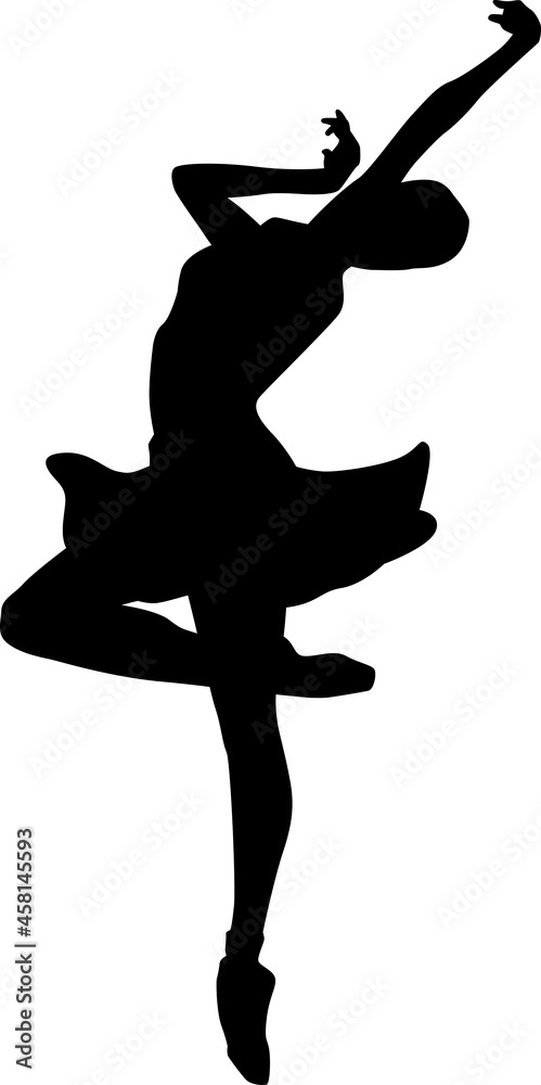 Vector silhouette of a ballet dancer posing Vector silhouette of a ballet dancer posing