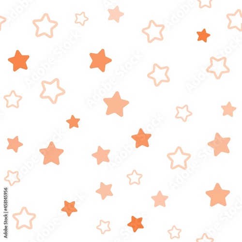 Light Red  Yellow vector seamless layout with bright stars.