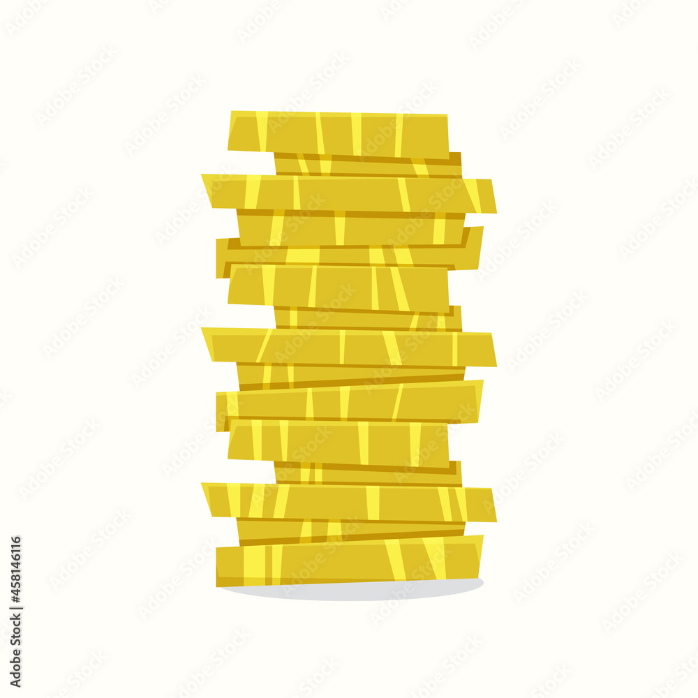 Coins. Vector illustration in flat style