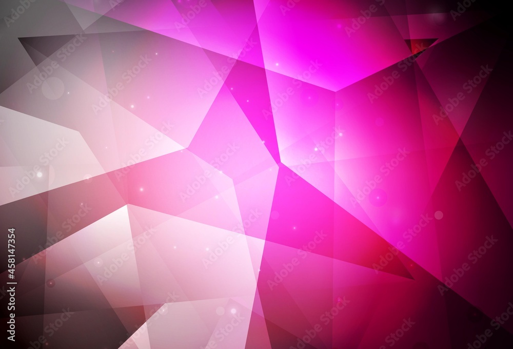Dark Pink vector background with polygonal style. Dark Pink vector background with polygonal style.