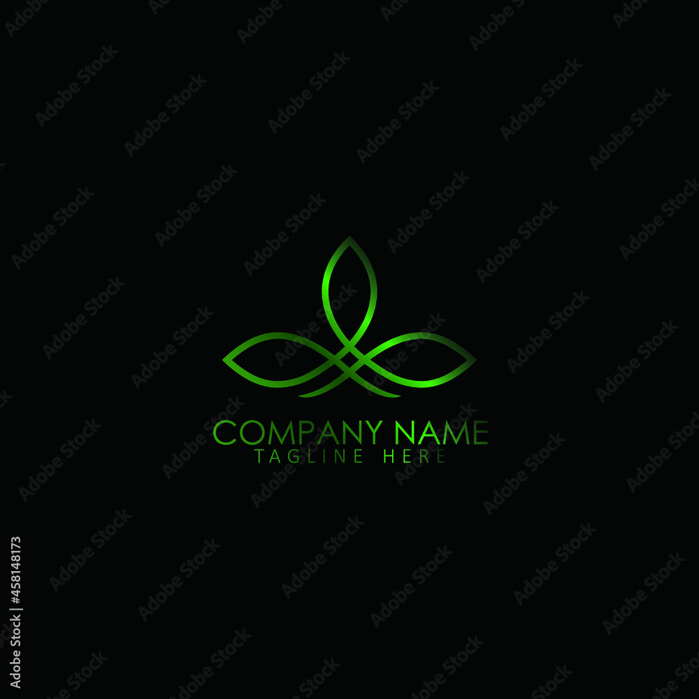 Abstract Leaf Logo design vector template 