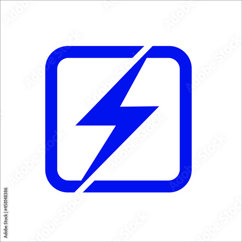 Free Download thunder bolt sign in the square - GFXLoad