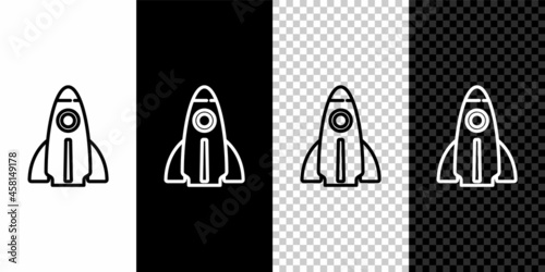 Set line Business startup project concept icon isolated on black and white background. Symbol of new business, entrepreneurship, innovation and technology. Vector