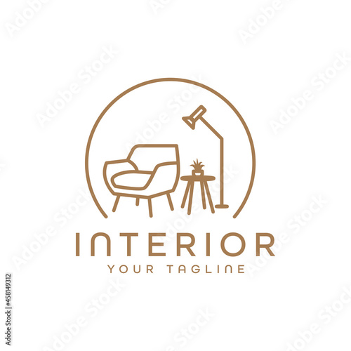 minimalist room interior logo furniture chairs and tables
