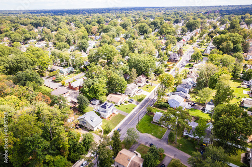 Canvas Print Aerial Drone of Watchung New Jersey