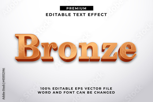 Bronze  Premium Editable Text Effect Font style