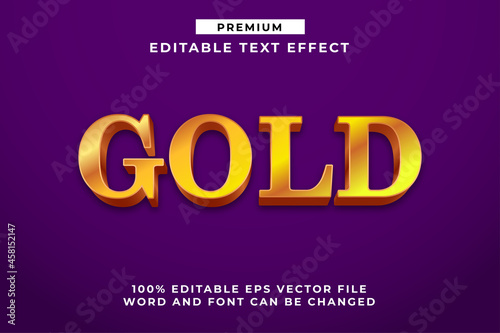 Gold, Premium Editable Text Effect Font style