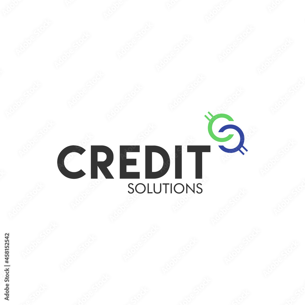 Credit solutions. Logo template.