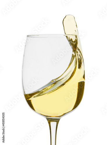 Glass of delicious wine wit...