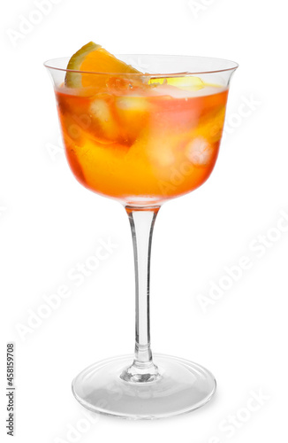 Wallpaper Mural Glass of Aperol spritz cocktail on white background Torontodigital.ca