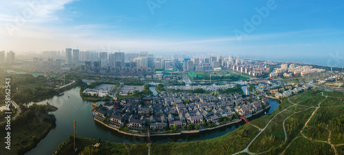 Aerial photography of Dongyi Town, Rizhao, China