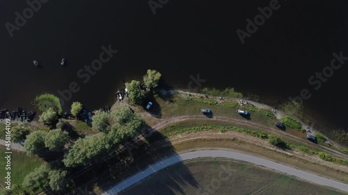 aerial shot with dji mini 2 over Koviljski Rit, Vojvodina, Serbia, wetlands area photo