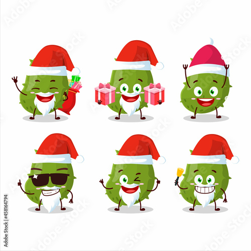 Santa Claus emoticons with virus desease cartoon character