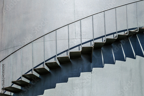 A staircase on the side of a tower
