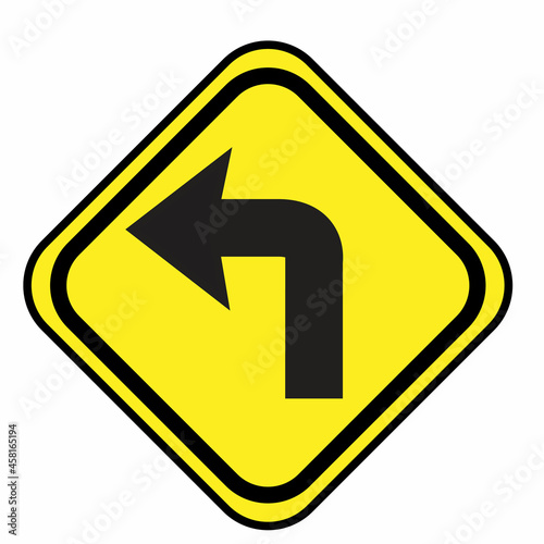 left turn sign symbol vector illustration Free Download left turn sign symbol vector illustration - GFXLoad