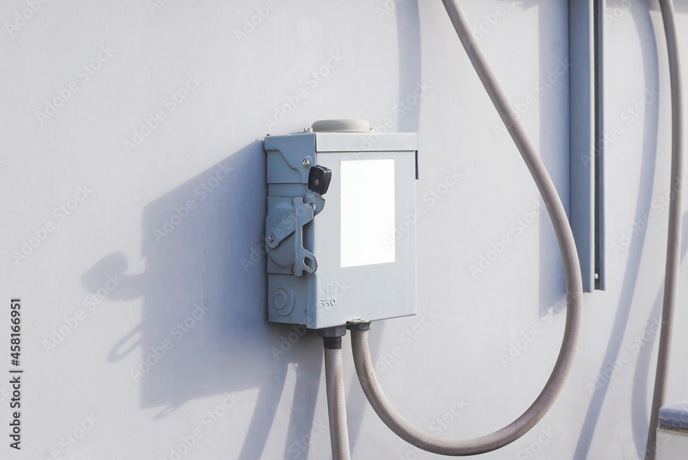 electrical safety switch box on isolate background.main electrical ...