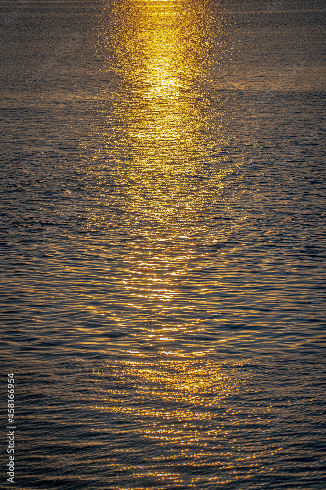 golden sunset over water