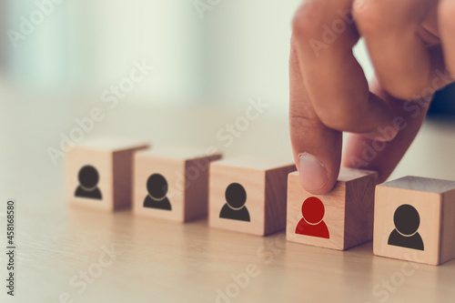 Photos Human resource management, recruitment and target customer business concept