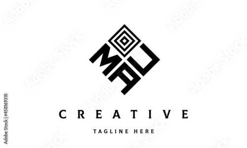 MUA square three latter logo vector	 photo