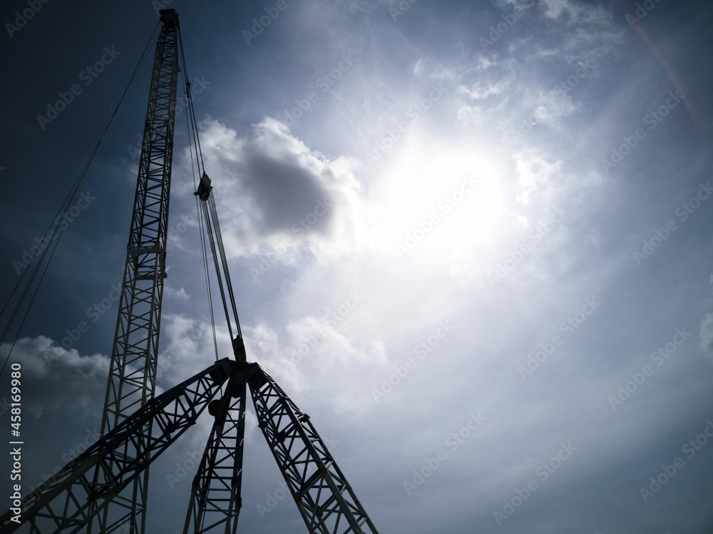 Derrick Crane with cloud and sky on UV filter, Derrick Crane with cloud and sky on UV filter,