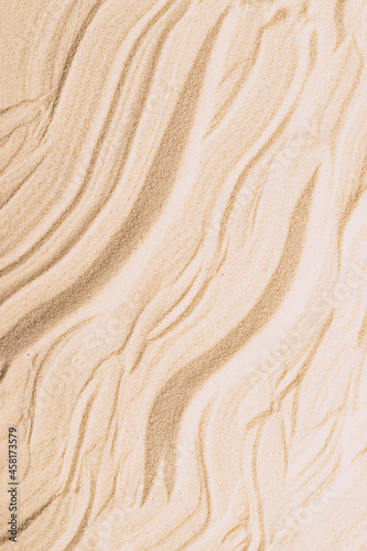Abstract sand texture. Natural sandy background for product presentation. Top view frame