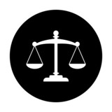 law justice scales icon vector