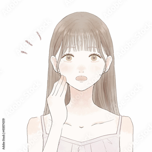 驚いている女性