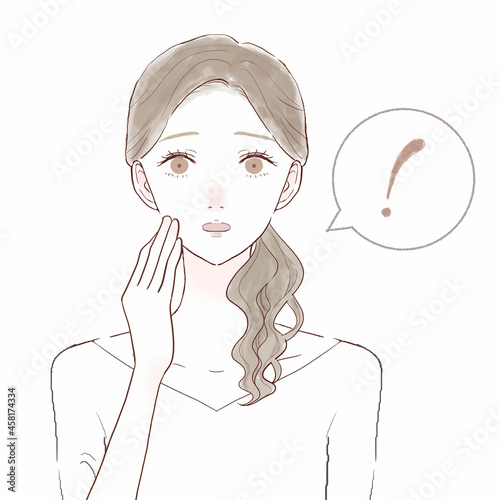 驚いている女性