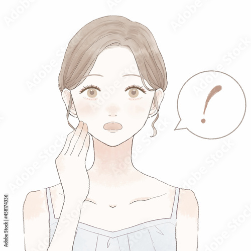 驚いている女性