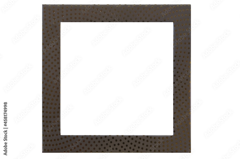Insulated frame in brown color with polka dots. Isolated Insulated frame in brown color with polka dots. Isolated