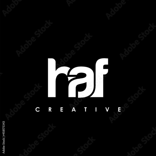HAF Letter Initial Logo Design Template Vector Illustration