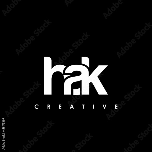 HAK Letter Initial Logo Design Template Vector Illustration
