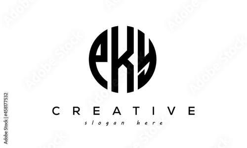 Letters PKY creative circle logo design vector photo