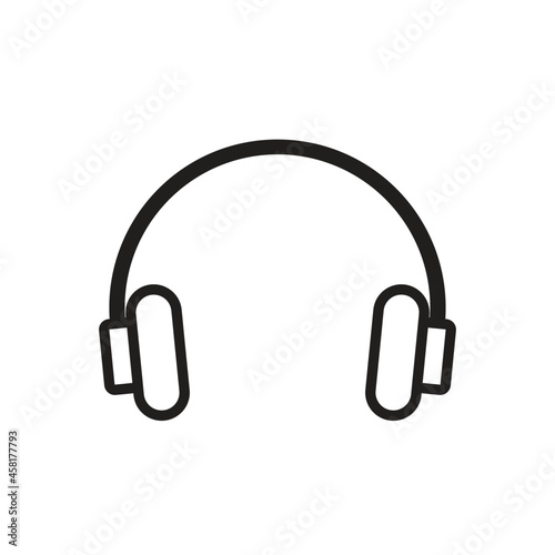 Headphone headset Icon vector Line on white background image for web, presentation, logo, Icon Symbol. 