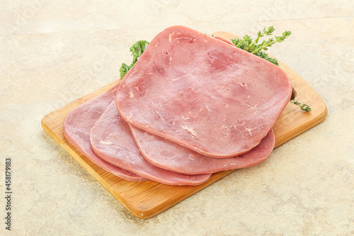 Sliced Beef Ham over board