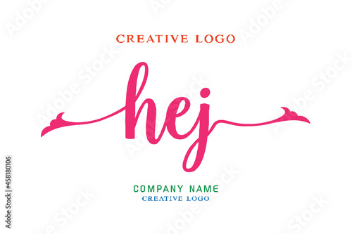HEJ lettering logo is simple, easy to understand and authoritative