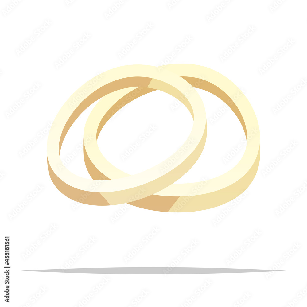 Ring sliced white onion vector isolated illustration Ring sliced white onion vector isolated illustration