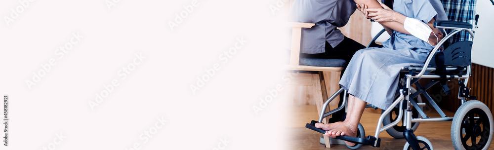 Doctor holding patient's hand, helping hand concept and comforting her Doctor holding patient's hand, helping hand concept and comforting her