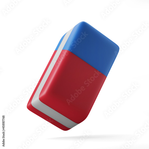 rubber eraser 3d object illustration rendering icon isolated photo