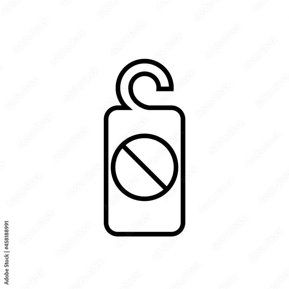 Door hanger icon. Do not disturb icon isolated on white background Door hanger icon. Do not disturb icon isolated on white background