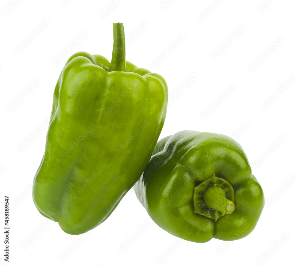 Green pepper isolated on white background. Green pepper isolated on white background.