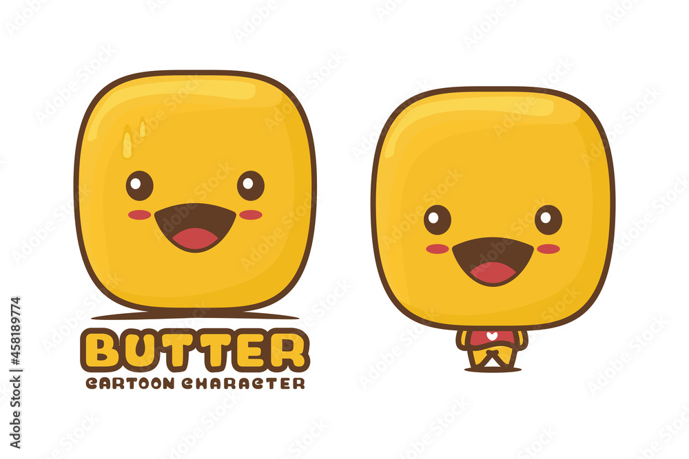 Fototapeta premium cute butter mascot