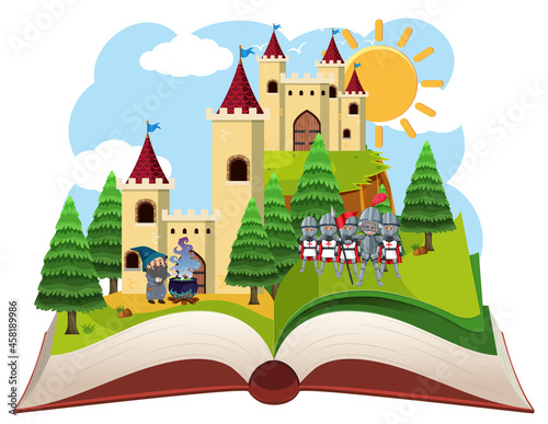 Medieval open book theme