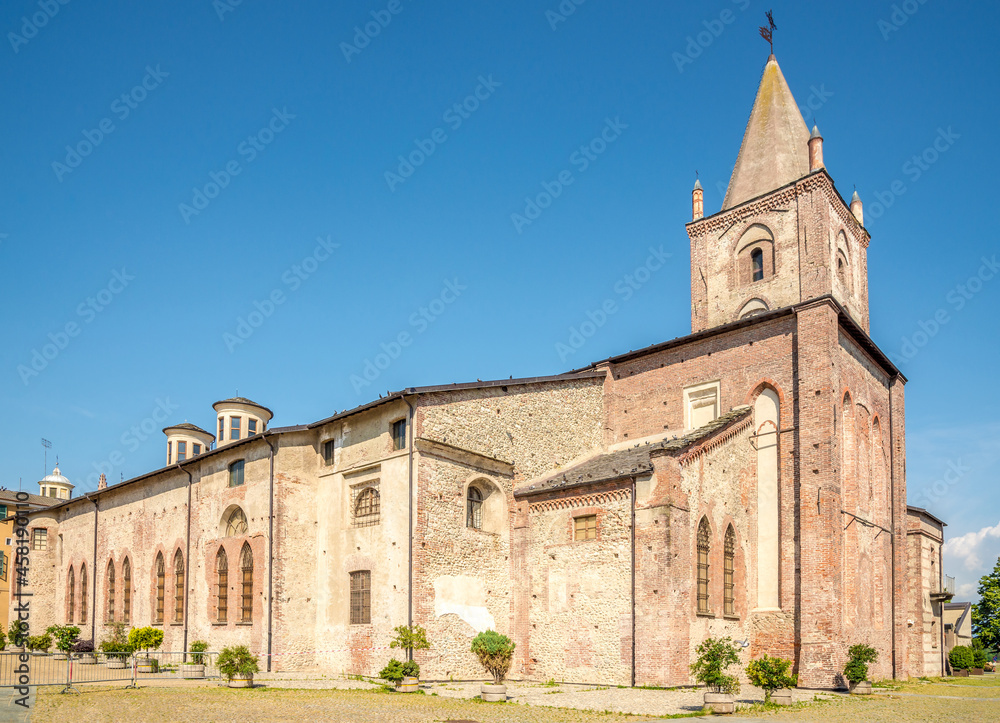 View at the Church of San Francesco in the streets of Cuneo - Italy