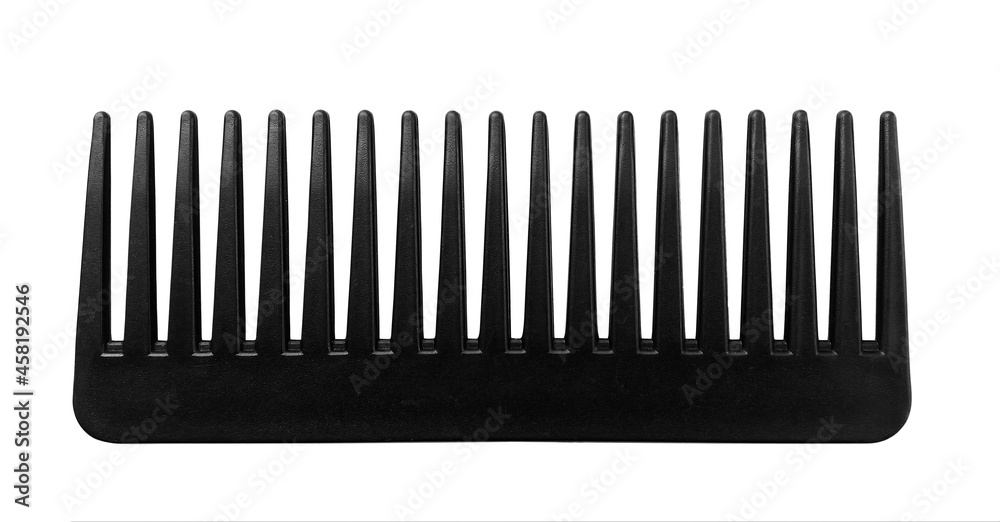 Black comb isolated on white background Black comb isolated on white background