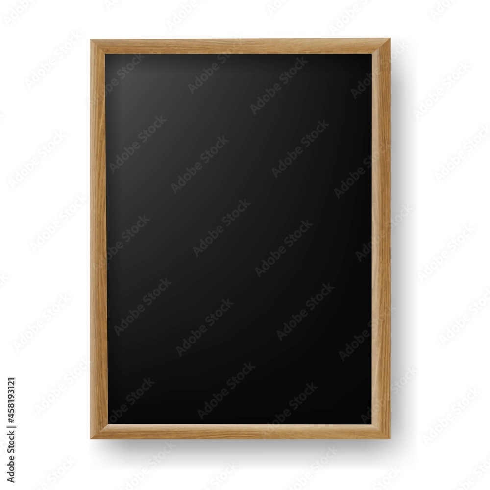 Wooden Frame And Isolated White Background With Gradient Background, Vector Illustration Wooden Frame And Isolated White Background With Gradient Background, Vector Illustration
