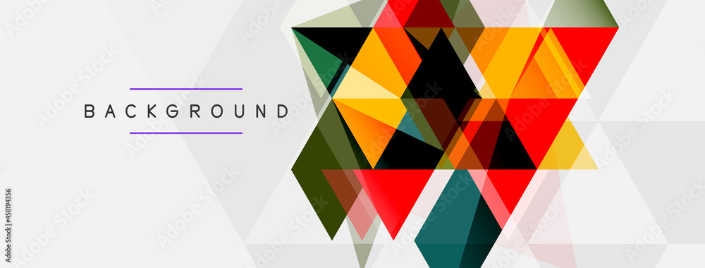 Mosaic triangles geometric background. Techno or business concept, pattern for wallpaper, banner, background, landing page Mosaic triangles geometric background. Techno or business concept, pattern for wallpaper, banner, background, landing page