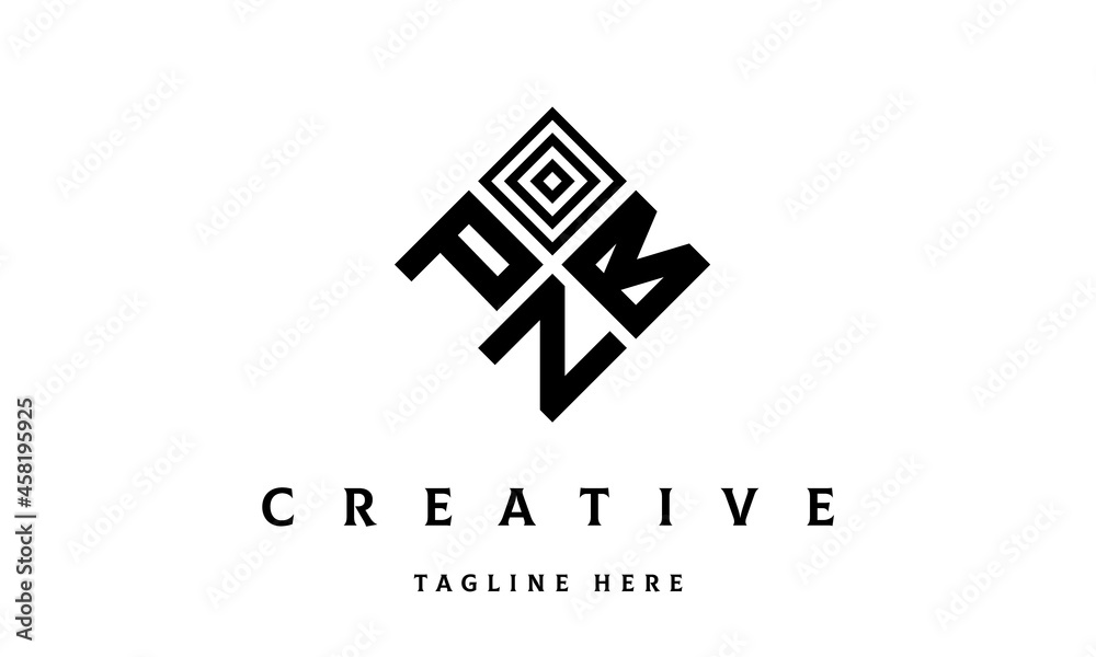 PBN square three latter logo vector PBN square three latter logo vector