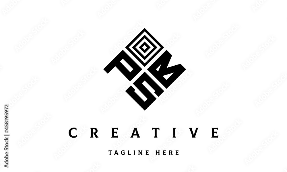 PBS square three latter logo vector	