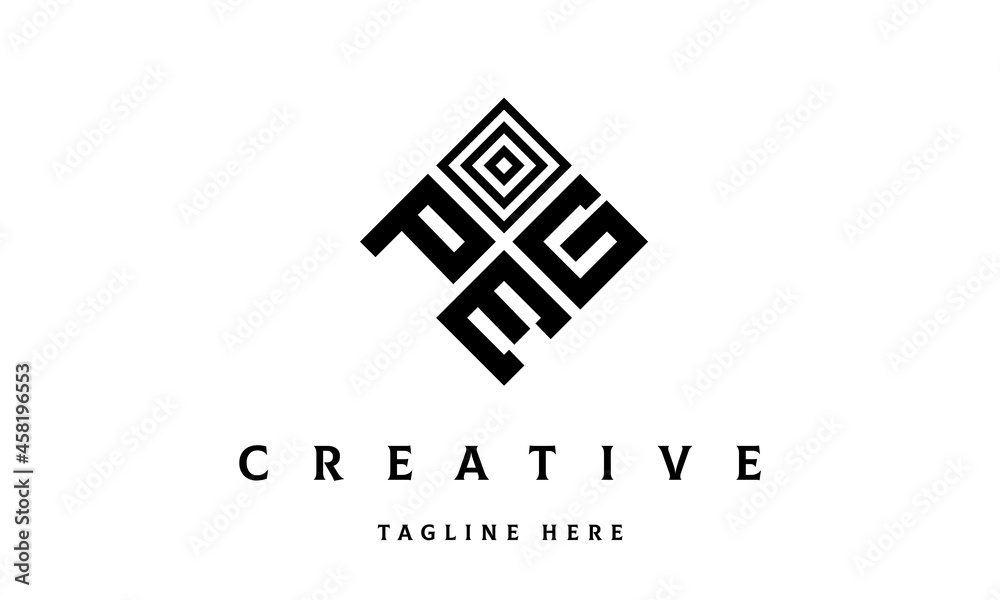 PGE square three latter logo vector PGE square three latter logo vector